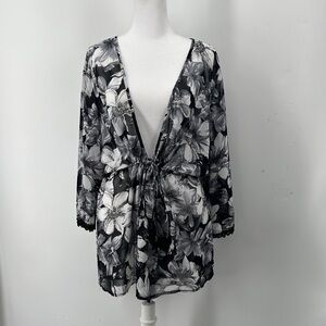 Torrid Layering Floral Kimono Blouse